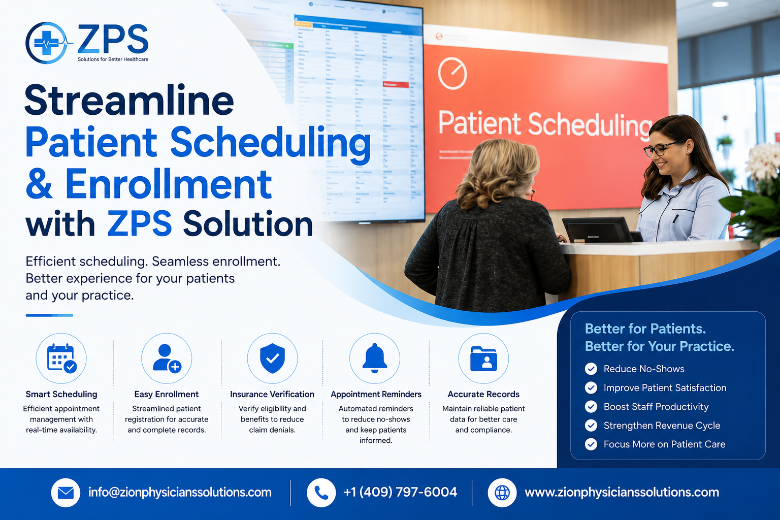 Streamline Patient Scheduling & Enrollment with ZPS Solution